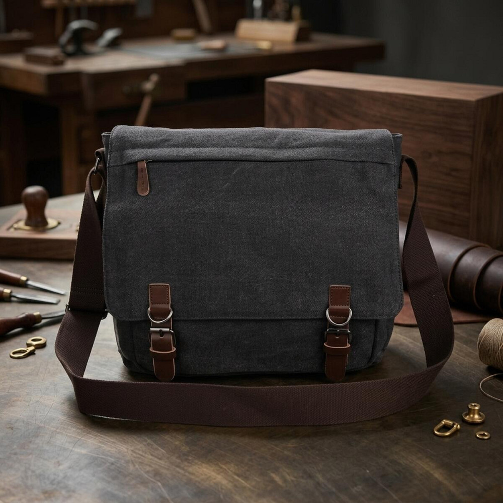 Сумка мужская Vintage 14587 Серая Киев - изображение 14