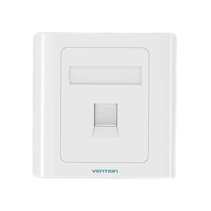 Мережева розетка Vention 1 Port keystone Jack Wall Plate White 86 Type (IFAW0) Київ - фото 1