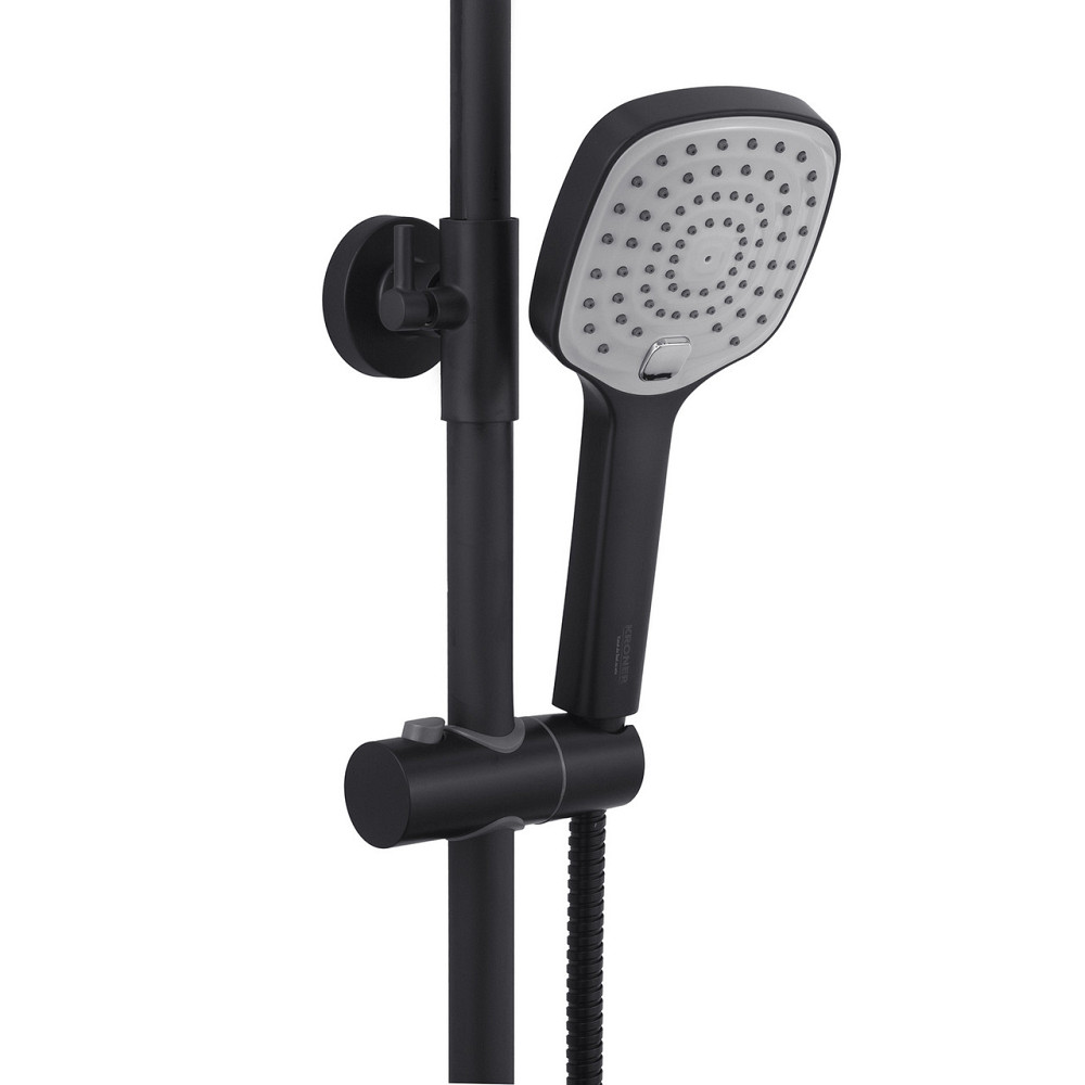 Душова система для ванни Kroner KRP Armada - SCH067 чорна Київ - фото 7