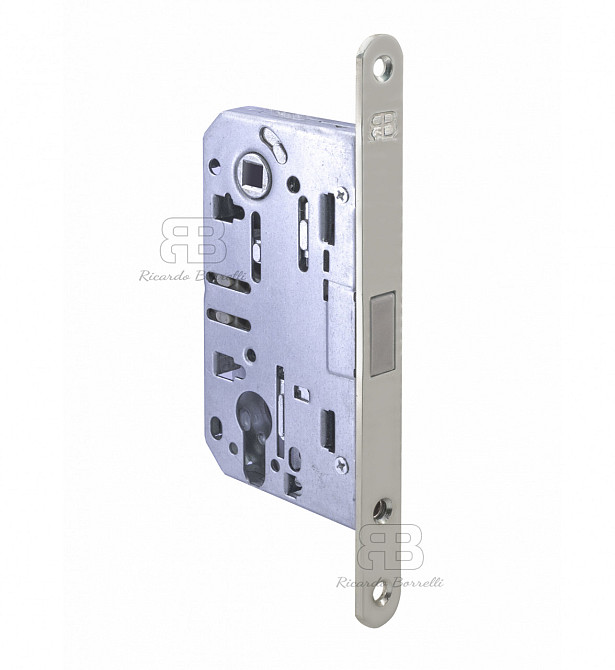 Замок магнитный для межкомнатных дверей под цилиндр Ricardo Borelli EN 85 мм SN матовый никель Киев - изображение 1