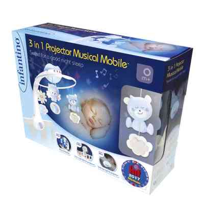 Мобіле Infantino 3 в 1 з проєктором Блакитний (004896I) Вінниця