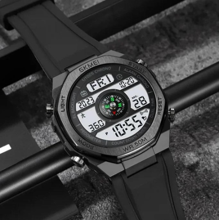 Часы наручные SKMEI 2209BKWT, BLACK-WHITE, Compass, Pedometer, 10350 Днепр