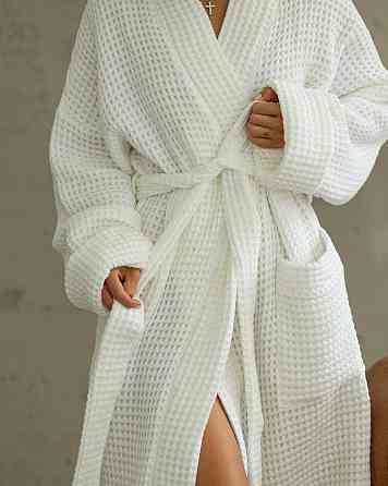 Жіночий халат з вафельної натуральної тканини Харків