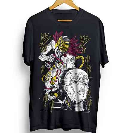 Футболка мужская аниме Маде Ін Хеавен Джоджо оверсайз (S/M/L) Черний AnimeJ0985 Днепр