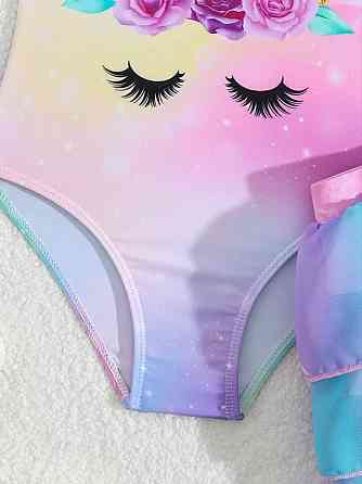 Купальник єдиноріг дитячий злитий комплект зі спідницею для дівчинки 100 см Київ