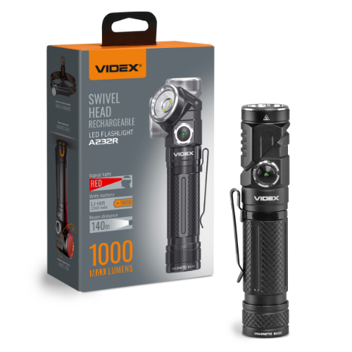 Ліхтарик LED портативний 1000Lm 5000К VLF-A232R Videx Житомир