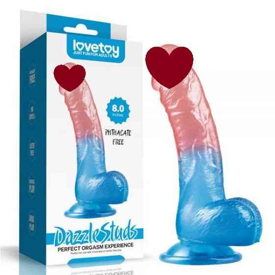 Фаллоимитатор с крупной головкой 8'' Dazzle Studs Sex Aura Киев