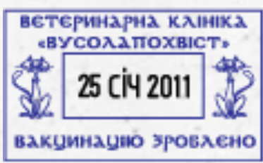 Датер металевий з вільним полем 24х41мм Киев