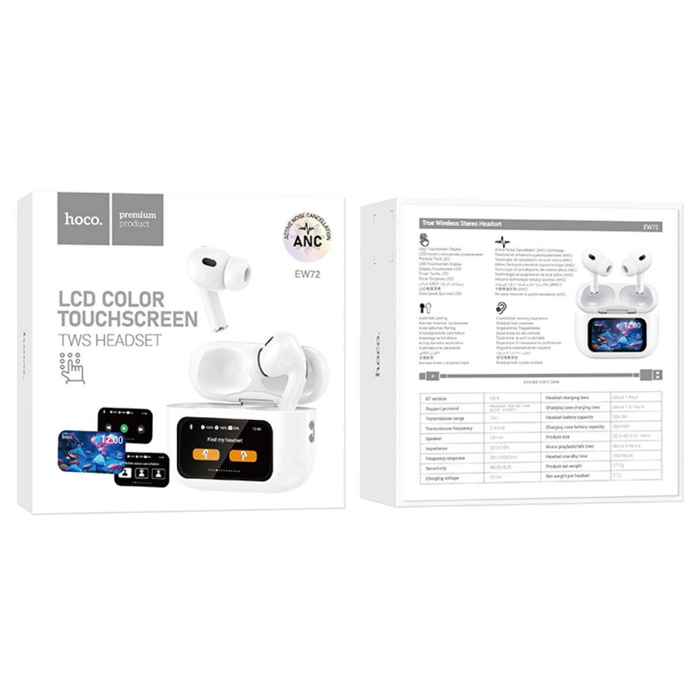 Бездротові навушники HOCO EW72 Soar шумозаглушення сенсорний LED дисплей Bluetooth 6942007629829 Одеса - фото 9