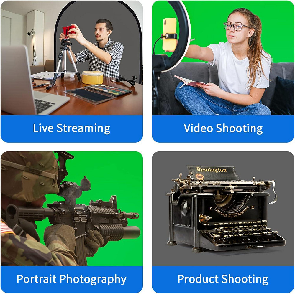 Фотофон двосторонній зеленого/ сірого кольору 180 × 200 см Selens Луцьк - фото 3