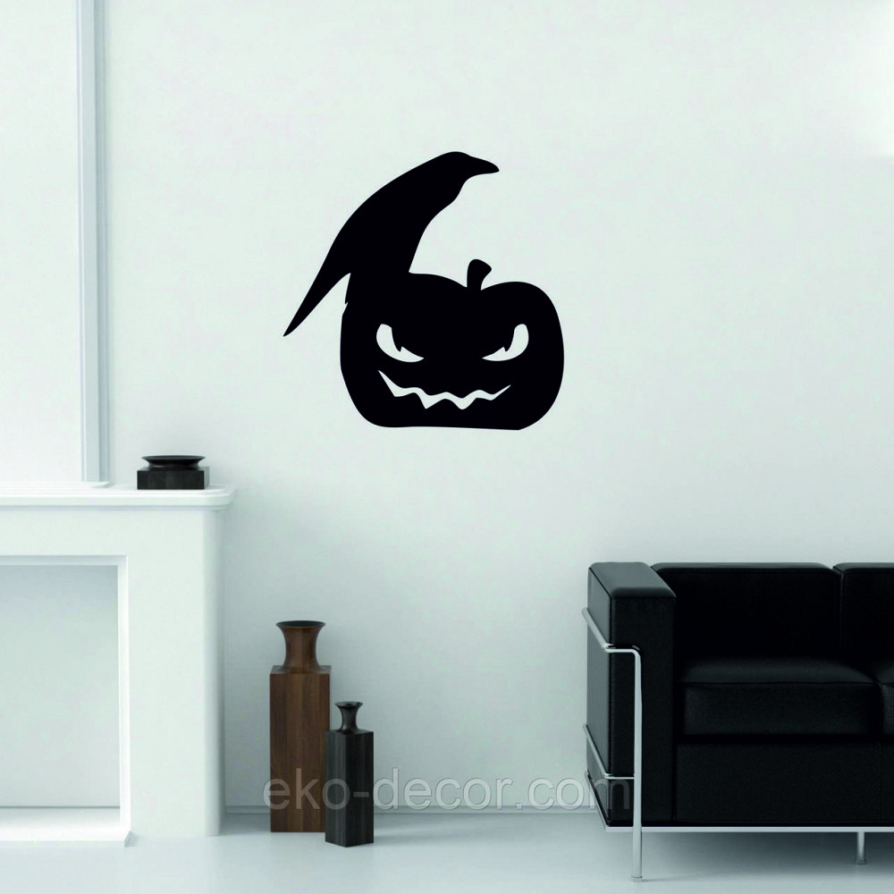 Декоративне настінне Панно «Хеллоуїн — гарбуз», Декор на стіну 90*90 см Київ - фото 1