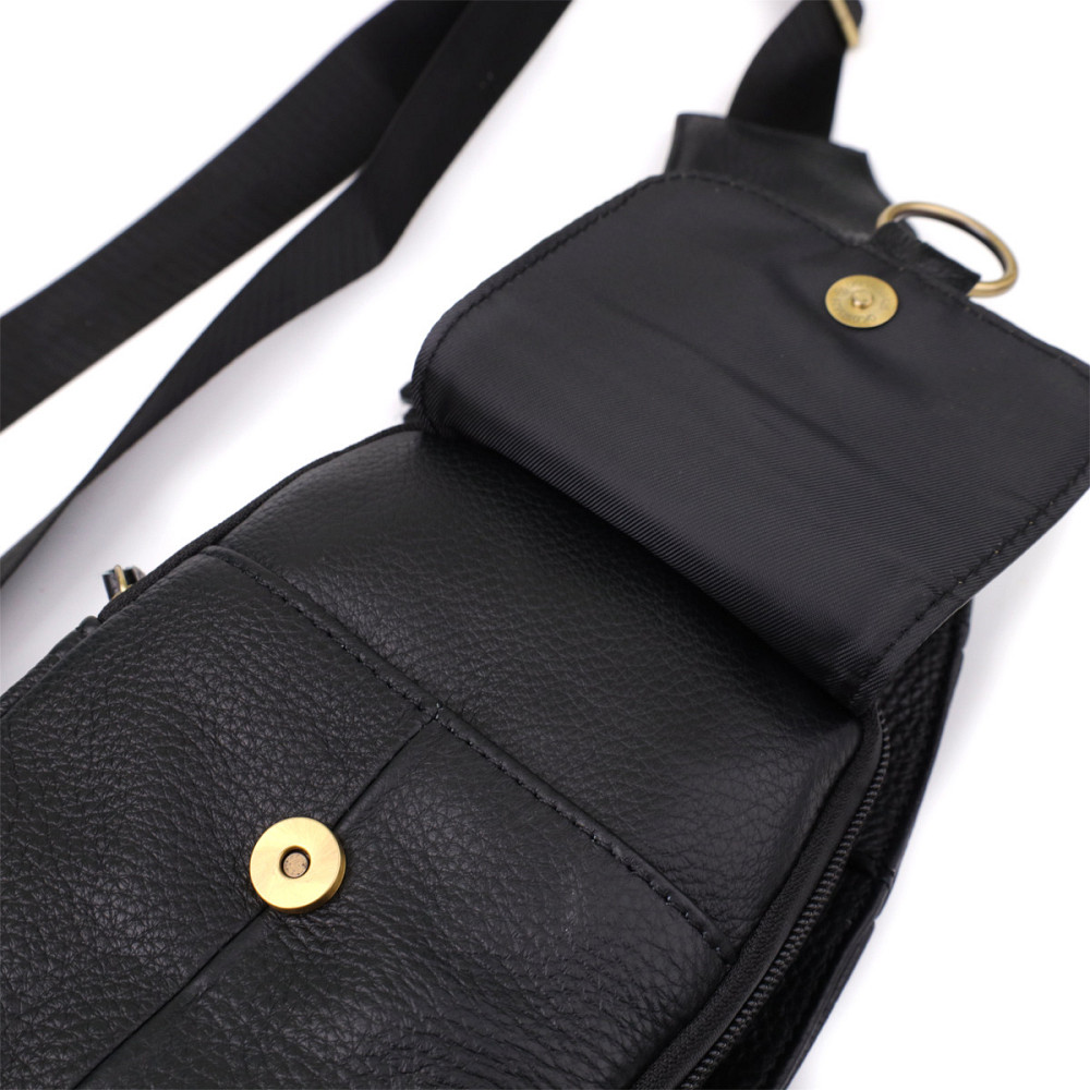 Сумка через плечо из натуральной кожи Vintage 22958 Черный Киев - изображение 5