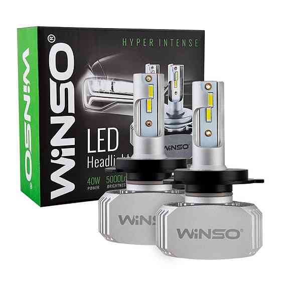 Автолампа Winso LED H4 12/24V 40Вт 5000Лм 6000K P43t CSP Chip 2шт Київ