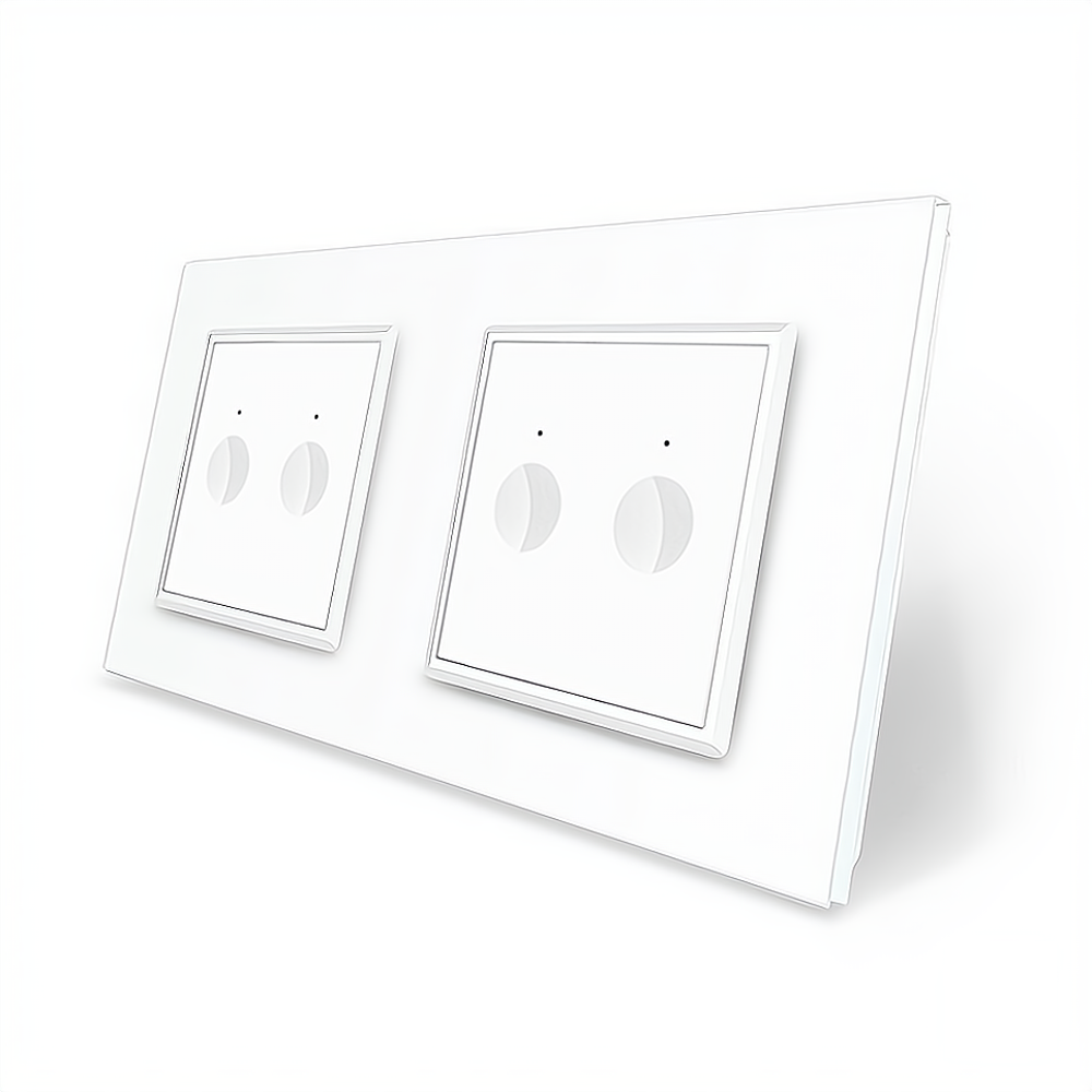 LIVOLO Сенсорний прохідний/перехресний вимикач Sense 4 сенсора (2-2) Livolo білий скло (VL-C7FC Коломия - фото 8