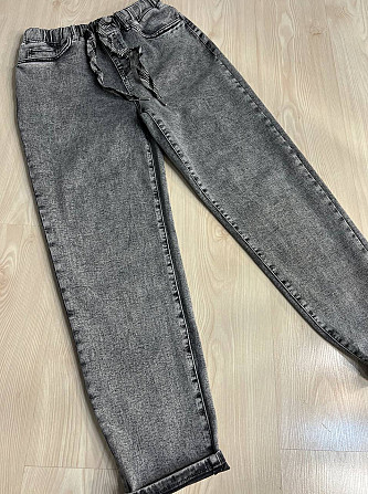 Джинси жіночі V&D 5011 МОМ jeans comfort резинка на талії стрейчеві полегшені світло сірі, світло-сі Одеса - фото 8