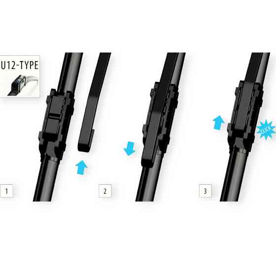 Щітка oximo безкаркасна 700мм під гачок широкий 12мм двірника Мукачево
