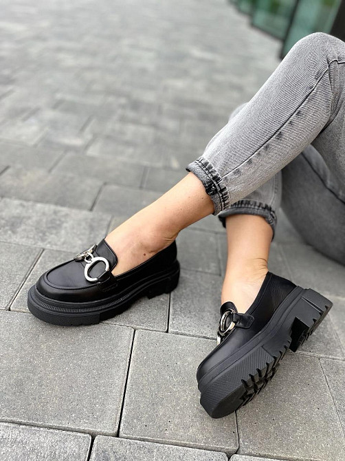 ALEX BELL Туфлі жіночі ALEX BELL 793K-1-21AP чорні (весна-осінь, шкіра натуральна) (4847) Коломия - фото 4