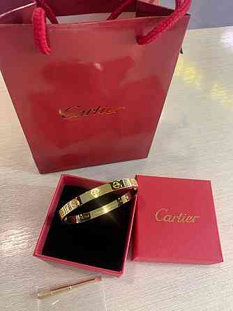Cartier браслет love з викруткою лимонне золото / подарункова упаковка Одеса