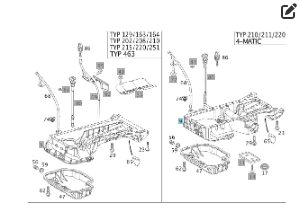 Mercedes-Benz  A1130140702 Верхня частина масляного піддону - картера двигуна M113 для E-Ckass W211 S-Class W220 4matic Одеса - фото 2