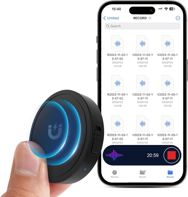 Диктофон Elasound 132 ГБ, до 9800 ч записей, тройное AI шумоподавление DSP 4.0, 100 ч автономности, USB-C, MP3 Киев - изображение 2