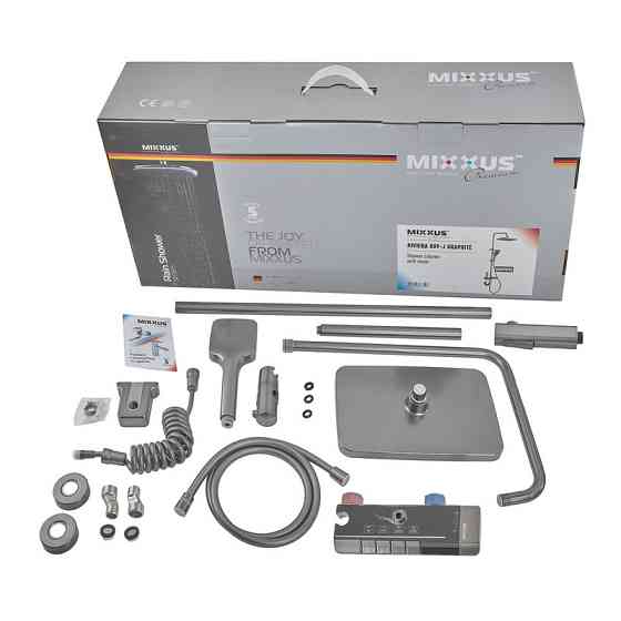 Душова колона зі змішувачем Mixxus Premium RIVIERA 009-J GRAPHITE з кнопкою перемикання, 4 режими  ( MI6835 ) Харьков