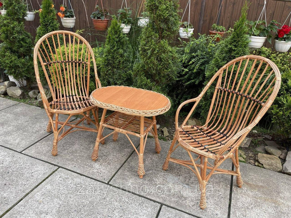 Меблі плетені на балкон з лози Київ - фото 4