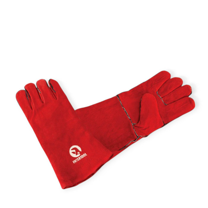 Рукавички "Краги" 35см замша, червоні Мукачево - фото 1