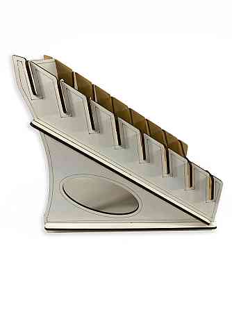 Органайзер для специй из натурального дерева в белом цвете 20х14.5х20 см Каменец-Подольский