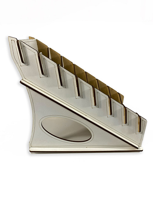 Органайзер для специй из натурального дерева в белом цвете 20х14.5х20 см Каменец-Подольский - изображение 4