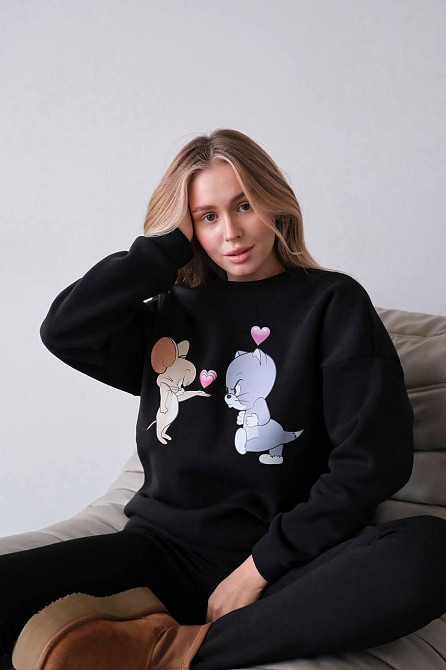 Жіночий трендовий зимоий костюм  худі трьохнитка на флісі лосіни рубчик з начісом Одеса - фото 3