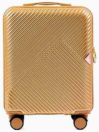 Чемодан пластиковый Wings WN01 маленький 55 см золотистый Киев