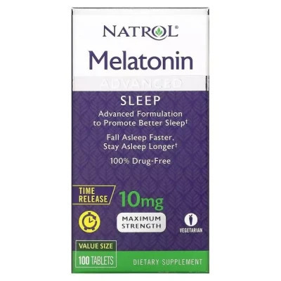 Амінокислота Natrol Мелатонін із уповільненим вивільненням, 10 мг, Melatonin, Time (NTL-07279) Вінниця - фото 1