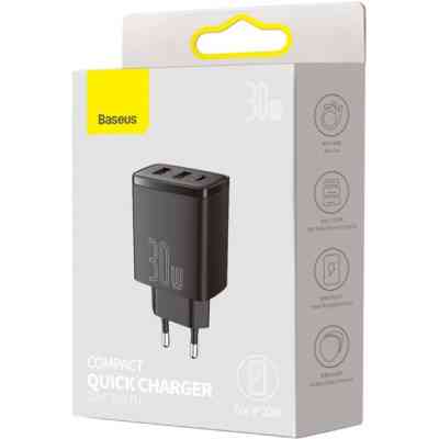 Зарядний пристрій Baseus Compact Quick Charger 2U+C (CCXJ-E01) Вінниця