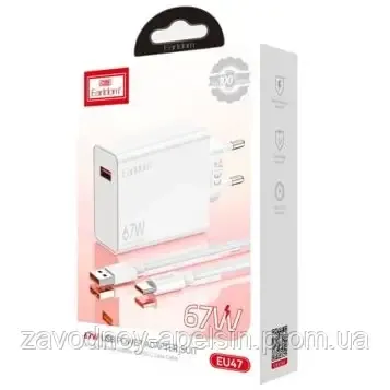 Быстрая зарядка Комплект 67W 3A USB Type-C (Eardom) Одесса
