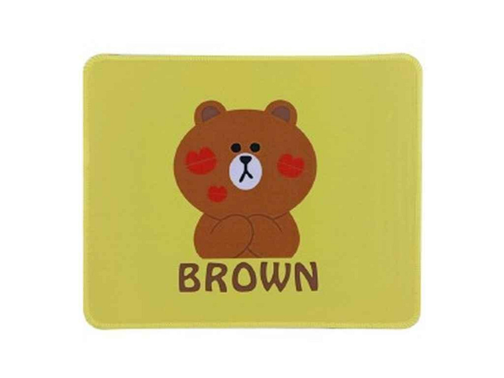 Килимок для мишки 250x210мм Lime Friends brown (коричневий ведмідь), основа антиковзка ТМ Gerlax Киев - изображение 1