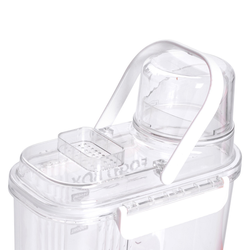 Контейнер для хранения сыпучих продуктов 20х11х22 см с дозатором и мерной шкалой ёмкость для круп 2л HP-27-13 Киев - изображение 7