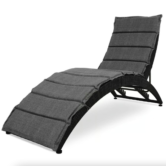 Садовий шезлонг Di Volio Ciampino чорний/графітовий Київ - фото 1