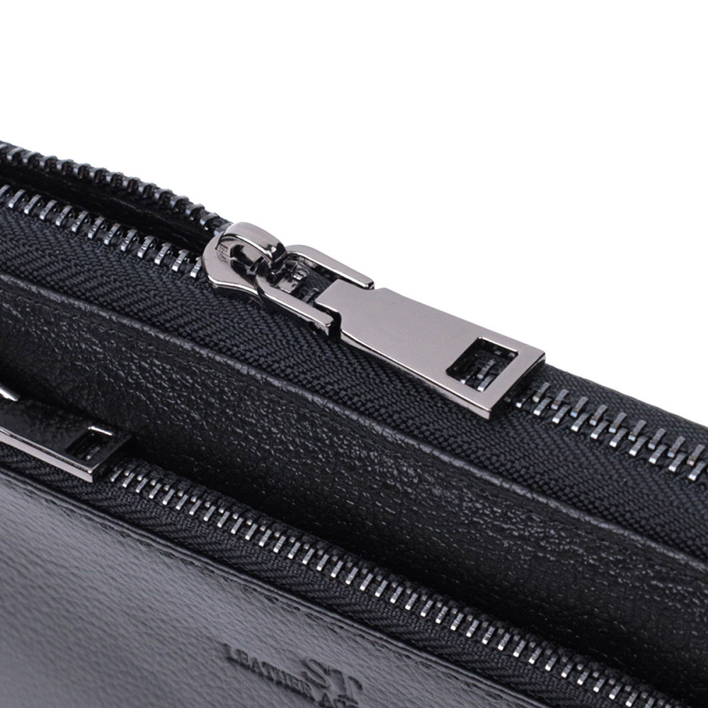 Зручний клатч для чоловіків із натуральної шкіри Чорний (ST Leather) Київ - фото 9