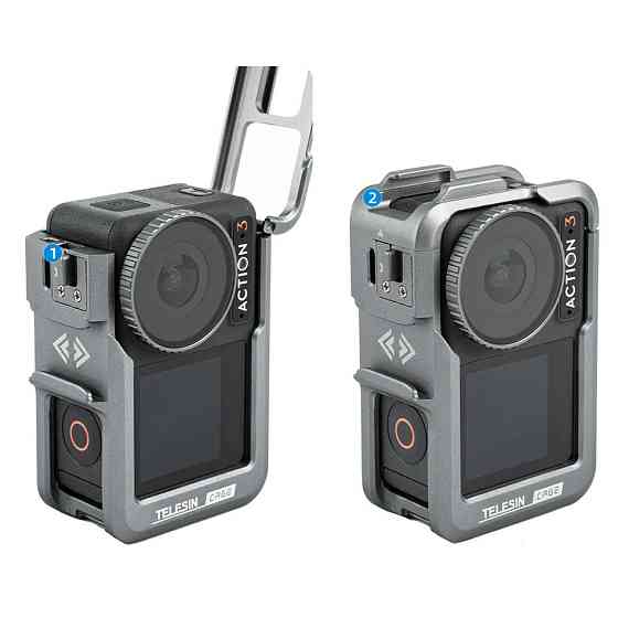 Рамка DJI ACTION 5/4/3 алюминиевая вертикальная/горизонтальная TELESIN OA-FMS-004 Киев