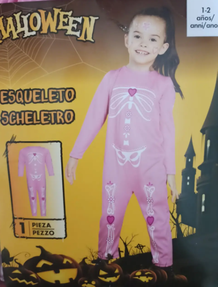 Костюм для Хелловін для дівчинки Скелет рожевий Київ - фото 4