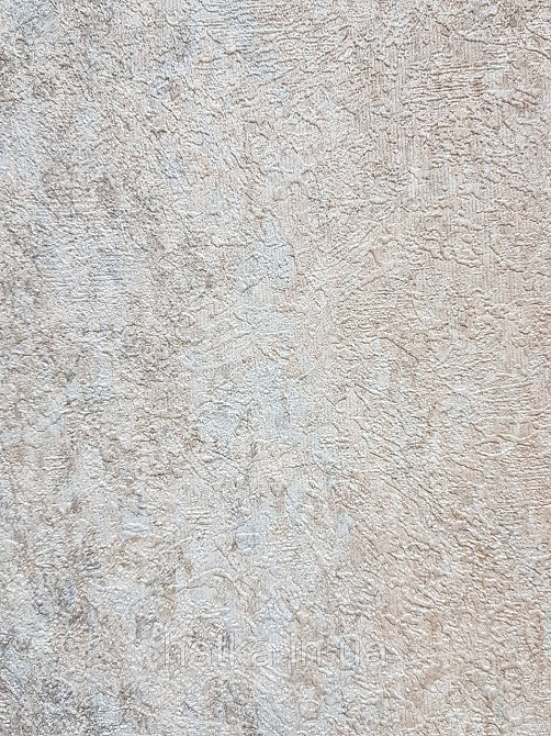 Шпалери вінілові на флізеліні Grandeco Anastasia метрові смуги розмиті під штукатурку бірюзові бежеві Київ - фото 3