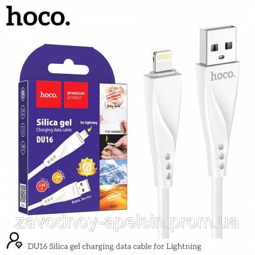 USB Кабель силиконовый iPhone Silica gel for lightning (hoco) Одесса - изображение 1