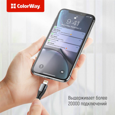 Дата кабель USB-C to Lightning 1.0m ColorWay (CW-CBPDCL033-GR) Винница - изображение 9