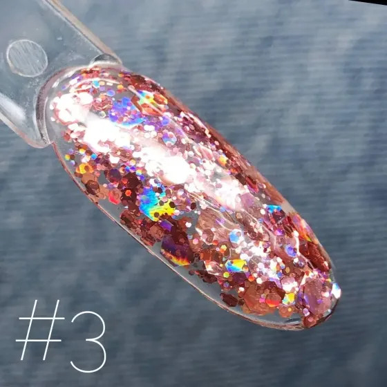 ГЛИТТЕРНЫЙ ГЕЛЬ SAGA PROFESSIONAL GALAXY GLITTER 03 ПРОЗРАЧНЫЙ С РОЗОВО-ПЕРСИКОВЫМИ ЧАСТИЦАМИ Киев