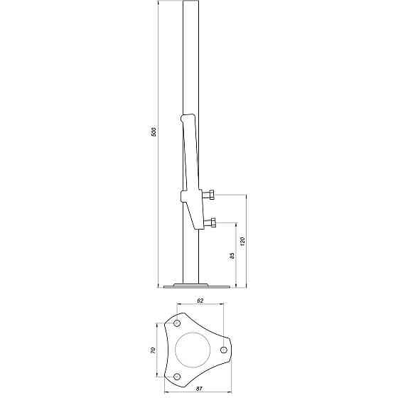 Підлоговий кронштейн панельного радіатора висота-500мм СТ5-С (000028740) Київ