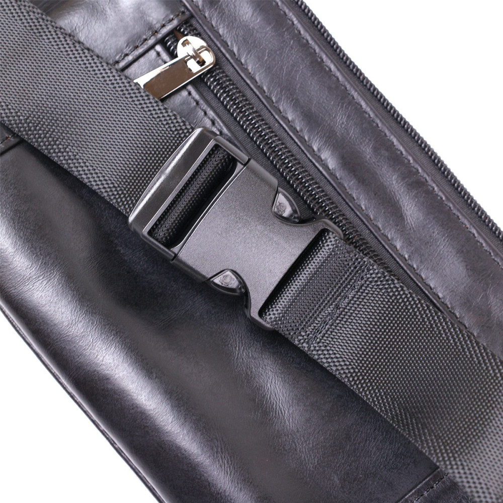 Чоловіча сумка на пояс із натуральної шкіри Vintage 20474 Чорний Київ - фото 8