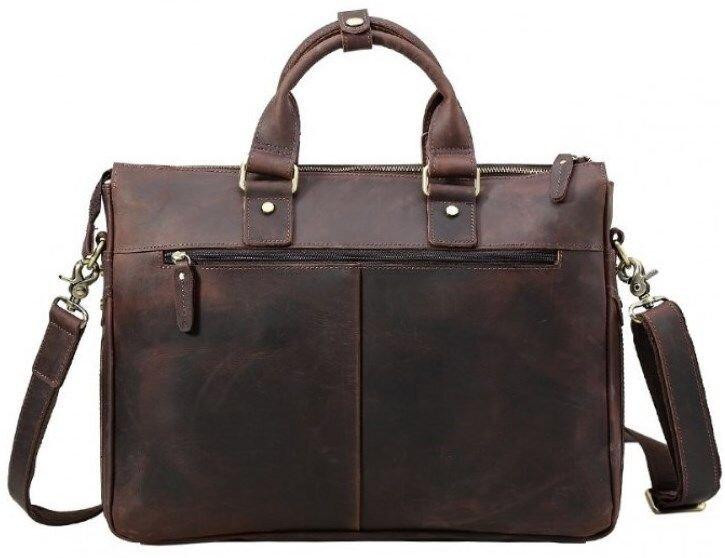 Сумка Vintage 14565 з натуральної шкіри Коричнева Київ - фото 6