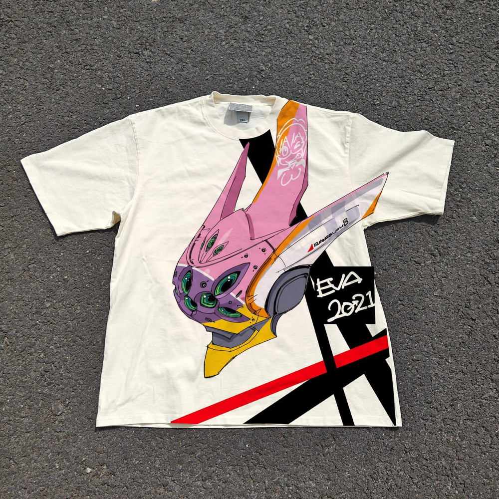 Футболка для хлопчика з принтом аніме Євангеліон Уніт Марі Тйпе оверсайз (зріст від 165 до 180) Чорний Дніпро - фото 1