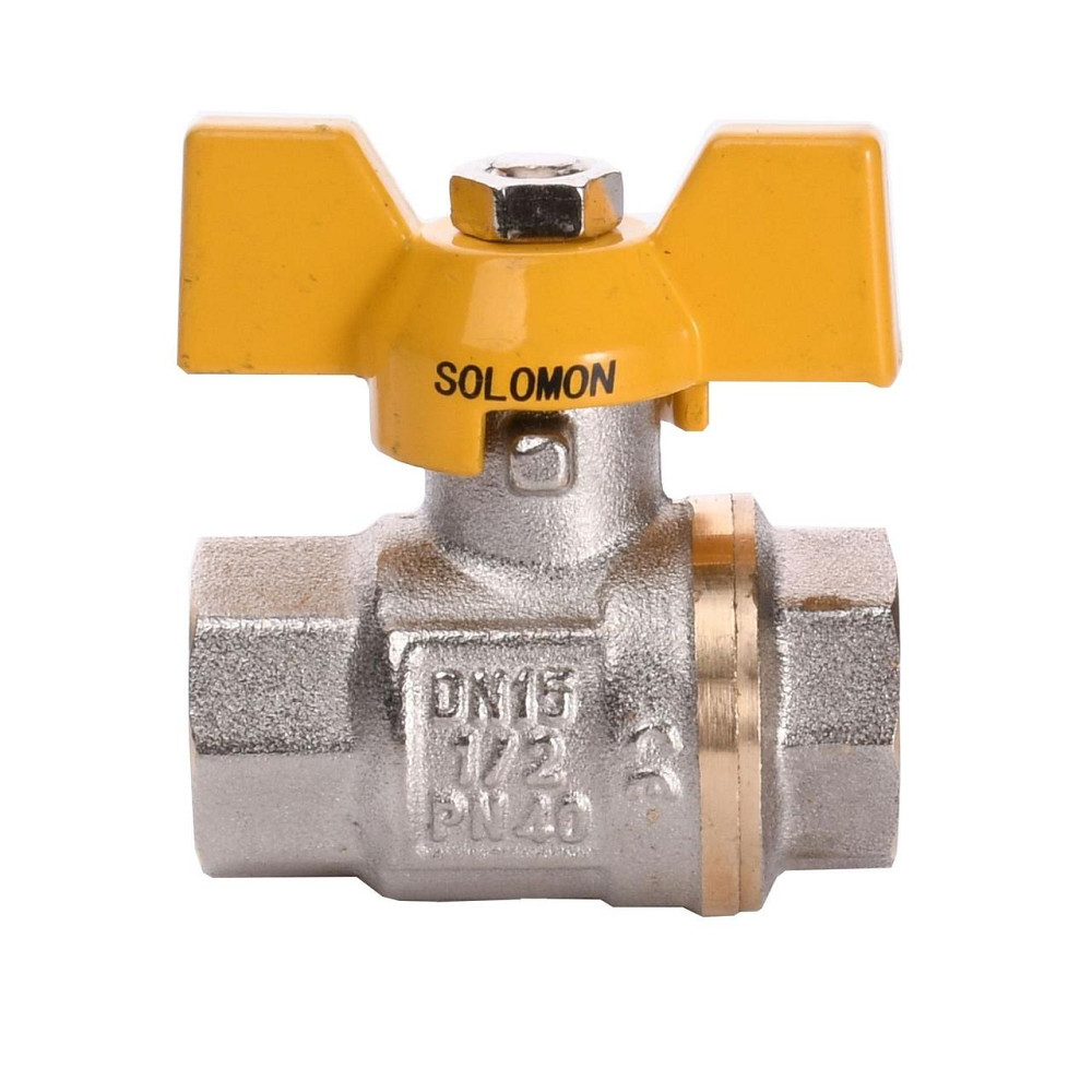 Кран шаровый прямой SOLOMON 1/2″ ВВ ЖБ PN40 B1007 (000001504) Киев - изображение 2