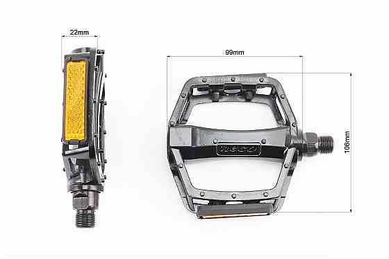 Педалі MTB широкі 9/16" (108x100x25mm) алюмінієві, чорні WP303А Київ